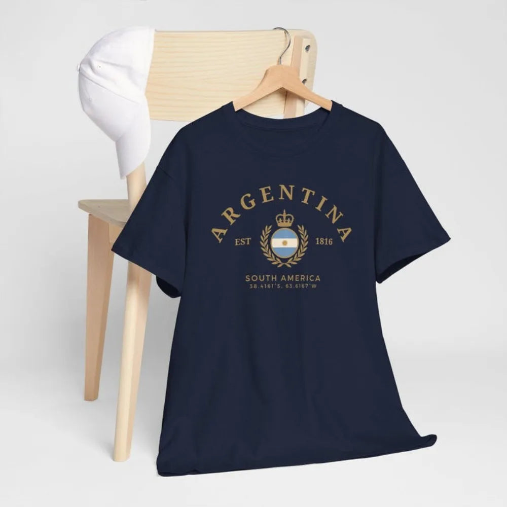 Camisa da Argentina Camiseta Estilo Vintage da Argentina Blusas da América Latina Moletom Estilo Vintage Feminino Blusas de Algodão de Alta Qualidade