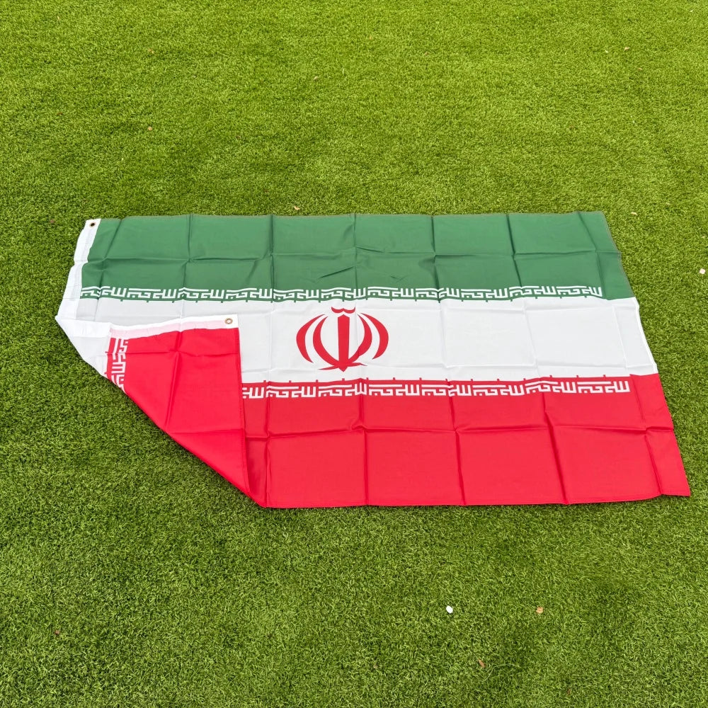 Iran Flag 150x90cm Large 3x5 FT Iranian National Flag Polyester Double Stitched Outdoor Indoor Decoration
