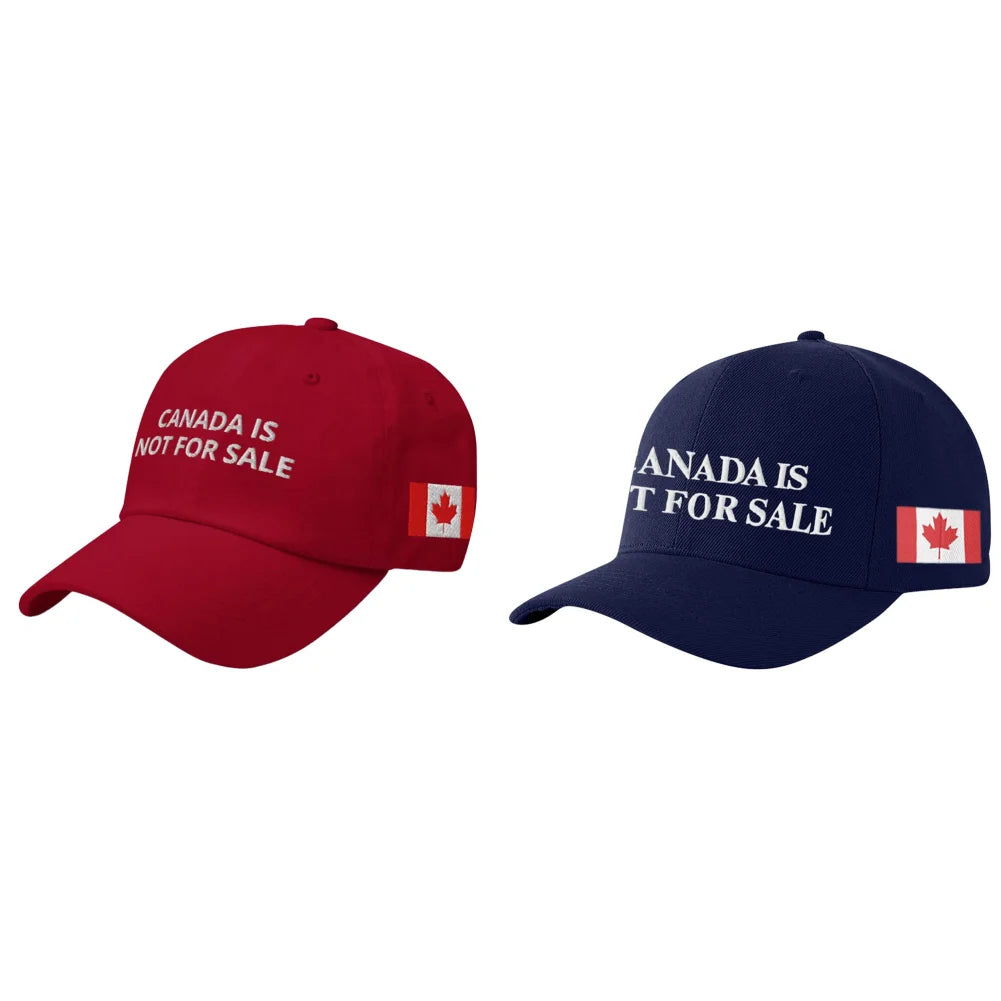 Canada Is Not For Sale Hat – Adjustable Vintage Baseball Cap, Canada Flag Streetwear Trucker Cap for Men & Women