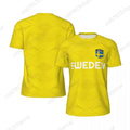 Sweden Flag T-shirts Men Women Mesh Clothing Sports Breathable For Running Bike Tennis Fitness