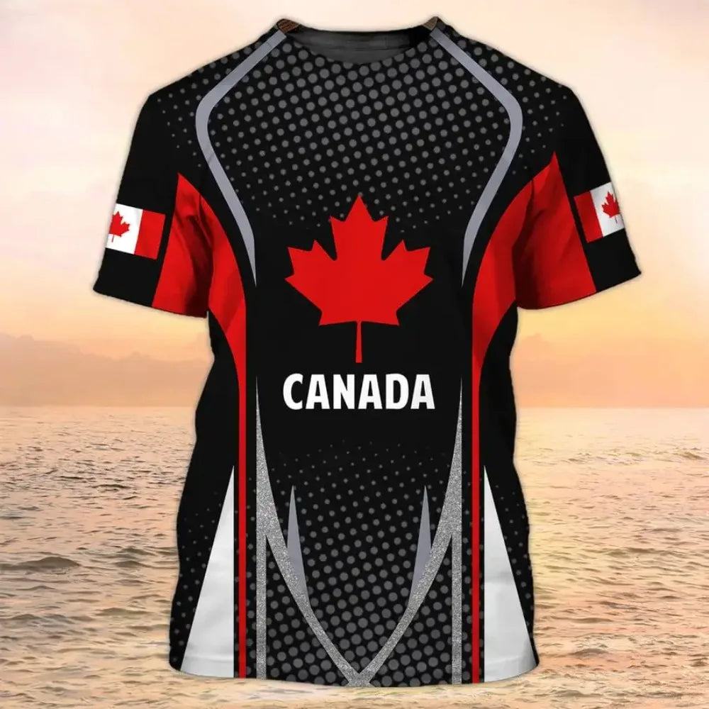 Canada Flag Maple Leaf T-Shirt – 2026 World Cup Canada Shirt, Canadian Soccer Jersey, Unisex Men Women Kids Football Tee Streetwear