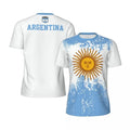 Camisa de Futebol Masculina com Gráfico da Bandeira da Argentina Moda Emblema Nacional Estampa 3D Camiseta Esportiva Casual Oversized Respirável