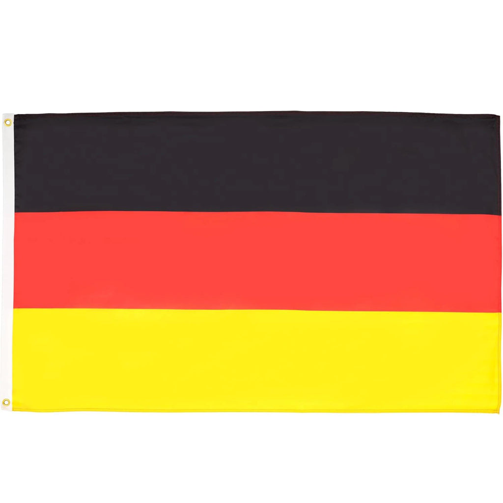 Germany Flag 3x5 Ft 100D Polyester German Banner with Two Metal Grommets Fade Resistant Vivid Colors 150x90 Cm
