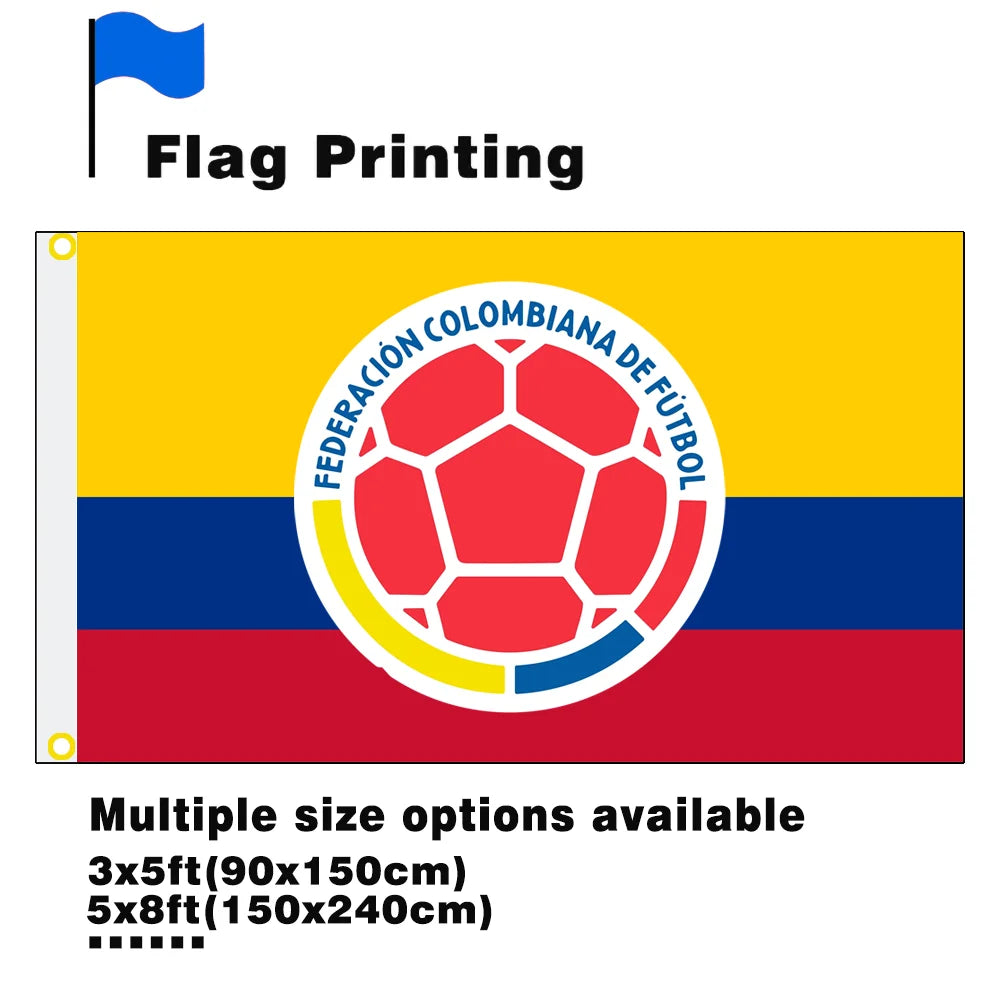 Colombia Flag Banner – 2026 World Cup Fan Cheering Flag, Colombia National Team Supporters Flag
