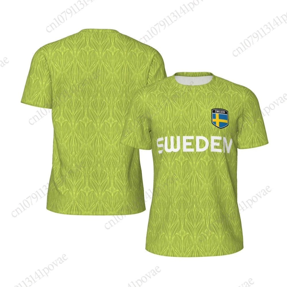 Sweden Flag T-shirts Men Women Mesh Clothing Sports Breathable For Running Bike Tennis Fitness