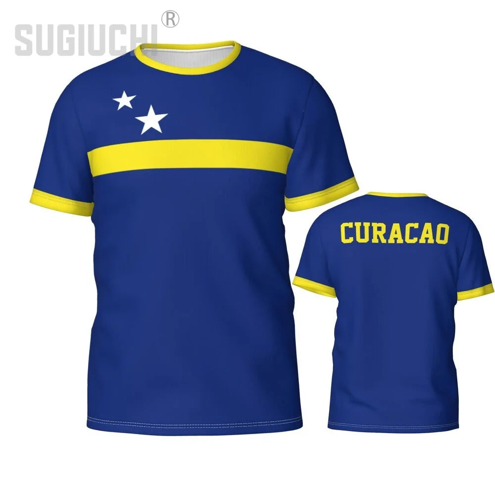 Custom Name Number Curaçao Flag 3D T-shirts For Men Women Tees team Clothes Soccer Football Fans Gift T shirt