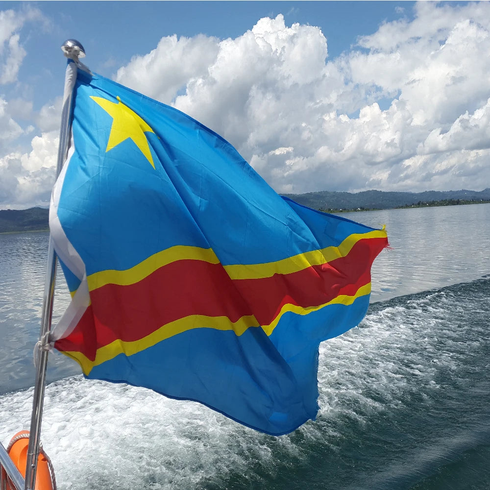 FLAGLINK 90X150CM Democratic Republic Congo Flag For Decoration