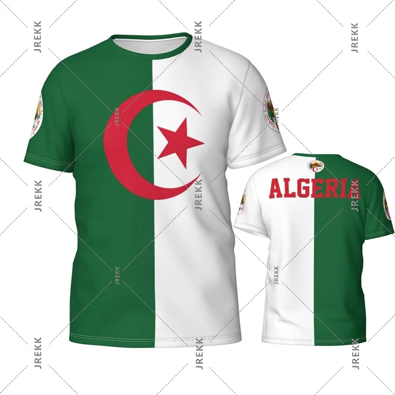 Algeria Soccer Jersey Tee | Patriotic Graffiti Print Green T-Shirt for Men & Women – Summer Football Style, algeria world cup jersey.