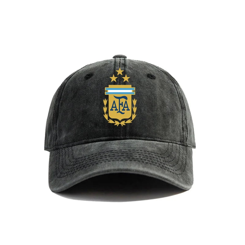 Argentina Baseball Cap – Distressed Vintage Dad Hat | 3 Stars Embroidered Cotton Adjustable Summer Outdoor Cap for Men