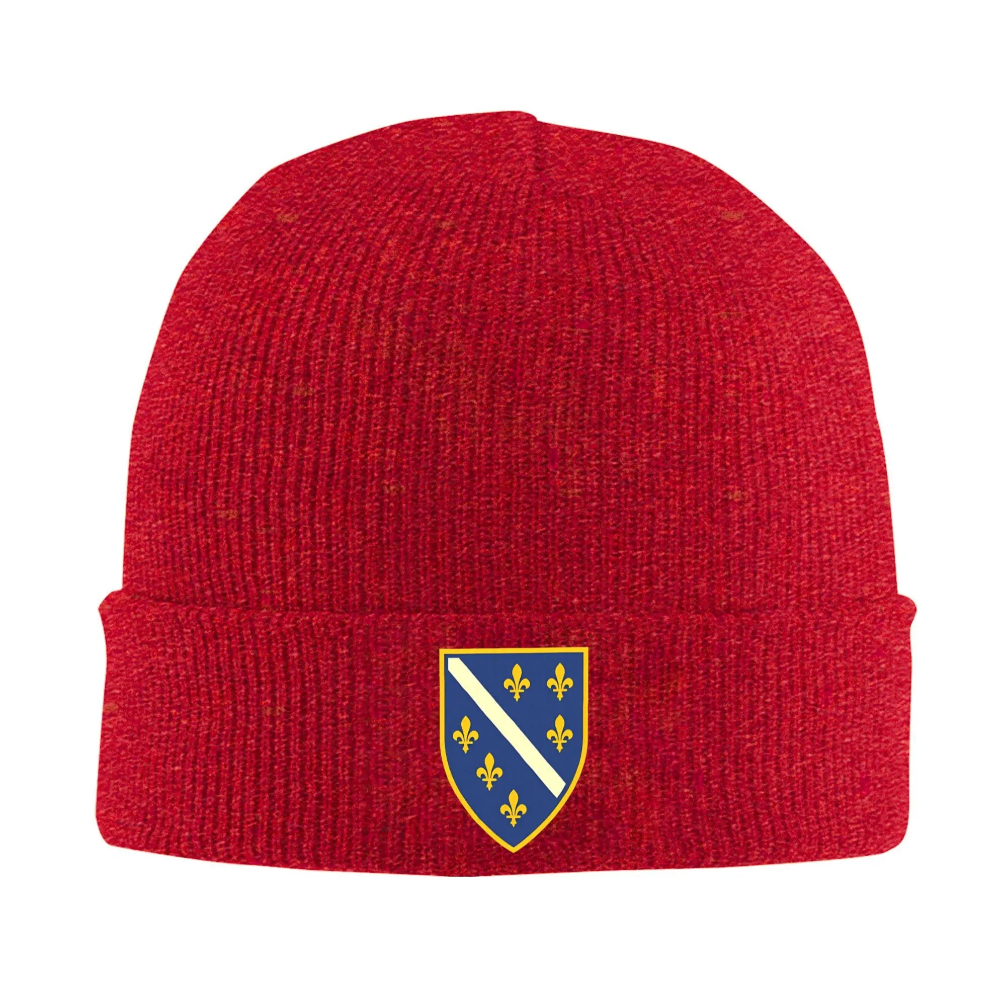 Bosnia and Herzegovina Arms Beanie Hat – Unisex Vintage Knit Cap | Warm Soft Bonnet | Kpop Style Autumn Winter Hat with Bosnia Flag Design
