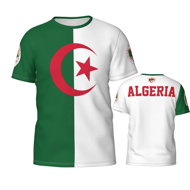 Algeria Soccer Jersey Tee | Patriotic Graffiti Print Green T-Shirt for Men & Women – Summer Football Style, algeria world cup jersey.