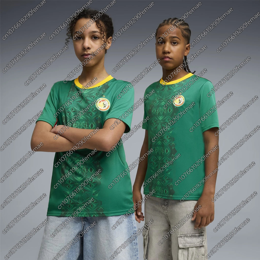 2026 Senegal Fan Version Soccer Jersey Boy Teenager Sports T-Shirt Breathable Quick Dry Training Top Football Warm-up Must-Have