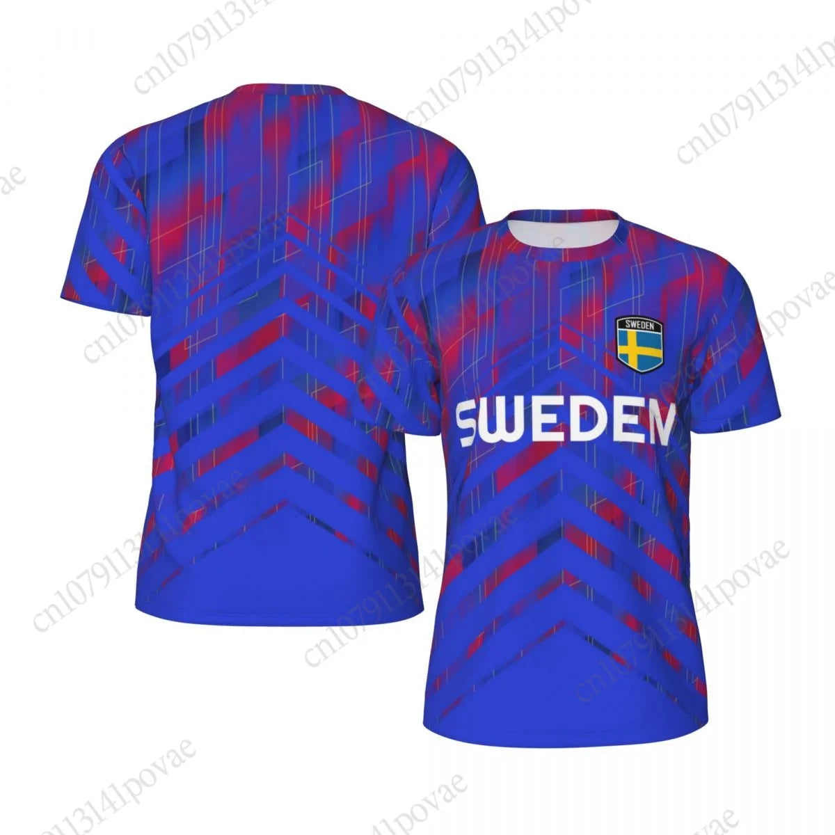 Sweden Flag T-shirts Men Women Mesh Clothing Sports Breathable For Running Bike Tennis Fitness