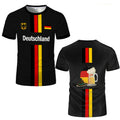 New Germany Football Jersey Summer Sports Breathable Quick-drying Men's T-shirt German Map Flag Kid's Short-sleeved Tees Gift