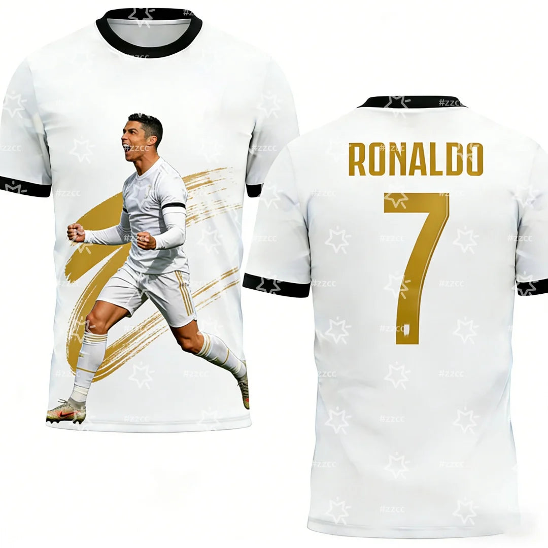 2026 RONALDO No. 7 Football Jersey Portugal Football fan gifts Summer Sports Men's T-Shirt Children's Clothing Tee Y2k Woman