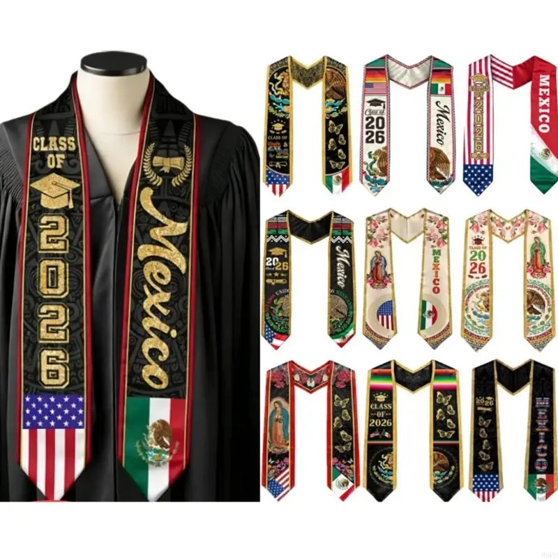 Mexican Graduation Sash & Stole – Premium Graduation Gown Sash for Graduation Ceremony