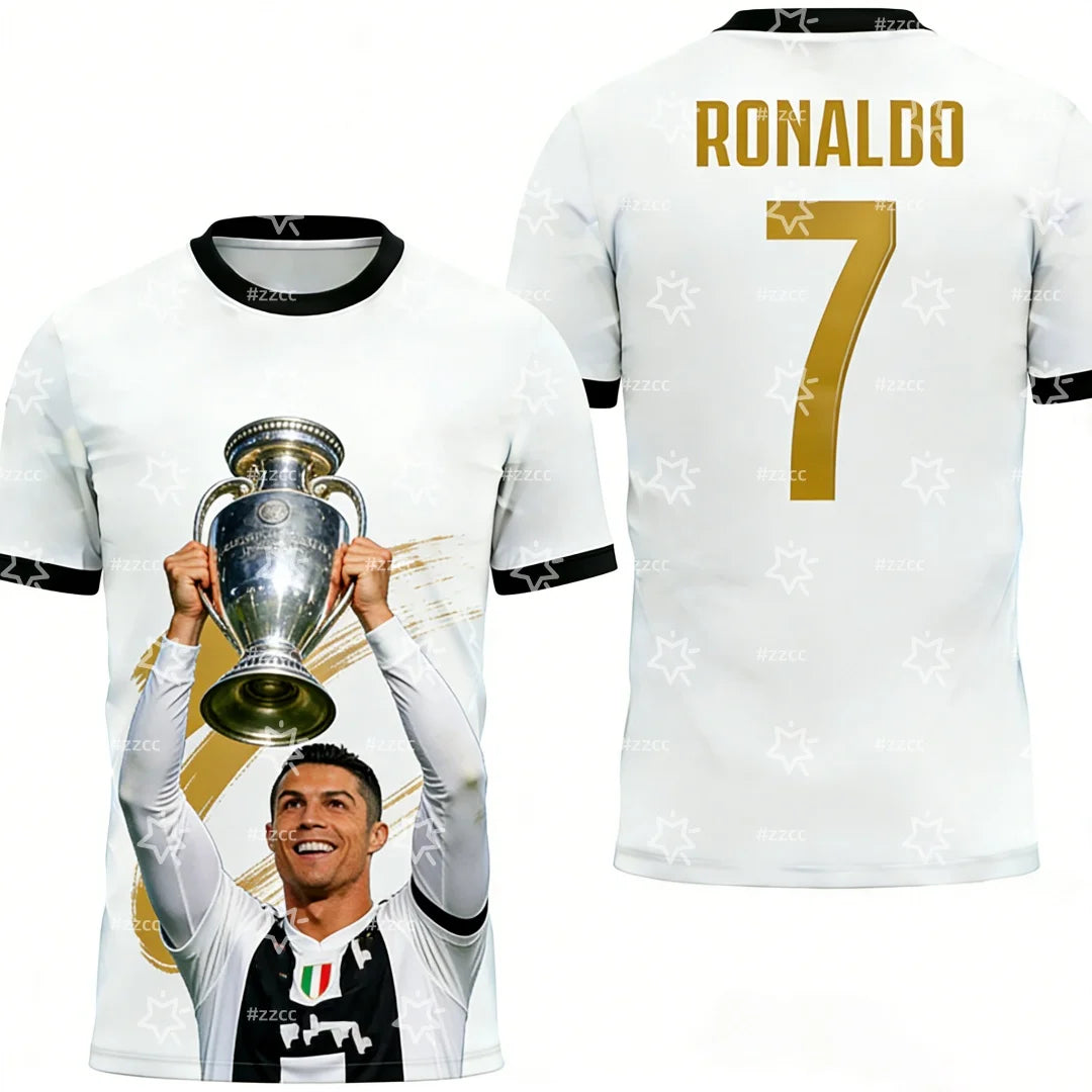 2026 RONALDO No. 7 Football Jersey Portugal Football fan gifts Summer Sports Men's T-Shirt Children's Clothing Tee Y2k Woman
