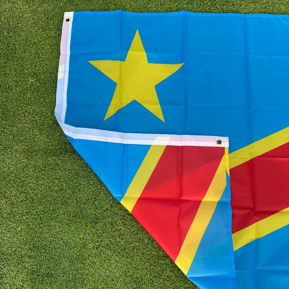 Congo flag 90X150cm Congo Democratic Republic of the Congo flag Banner 3x5 ft National flag Home Decoration flags