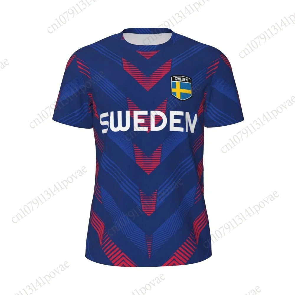 Sweden Flag T-shirts Men Women Mesh Clothing Sports Breathable For Running Bike Tennis Fitness