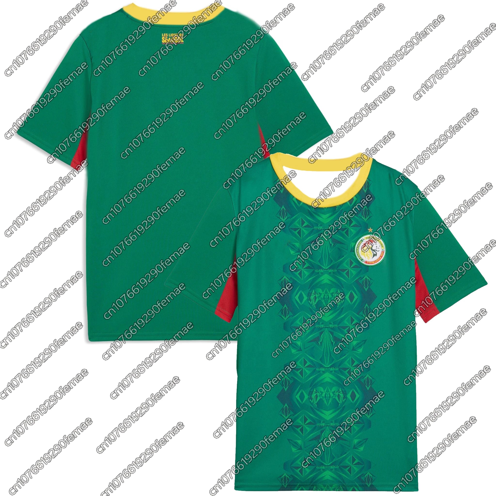 2026 Senegal Fan Version Soccer Jersey Boy Teenager Sports T-Shirt Breathable Quick Dry Training Top Football Warm-up Must-Have