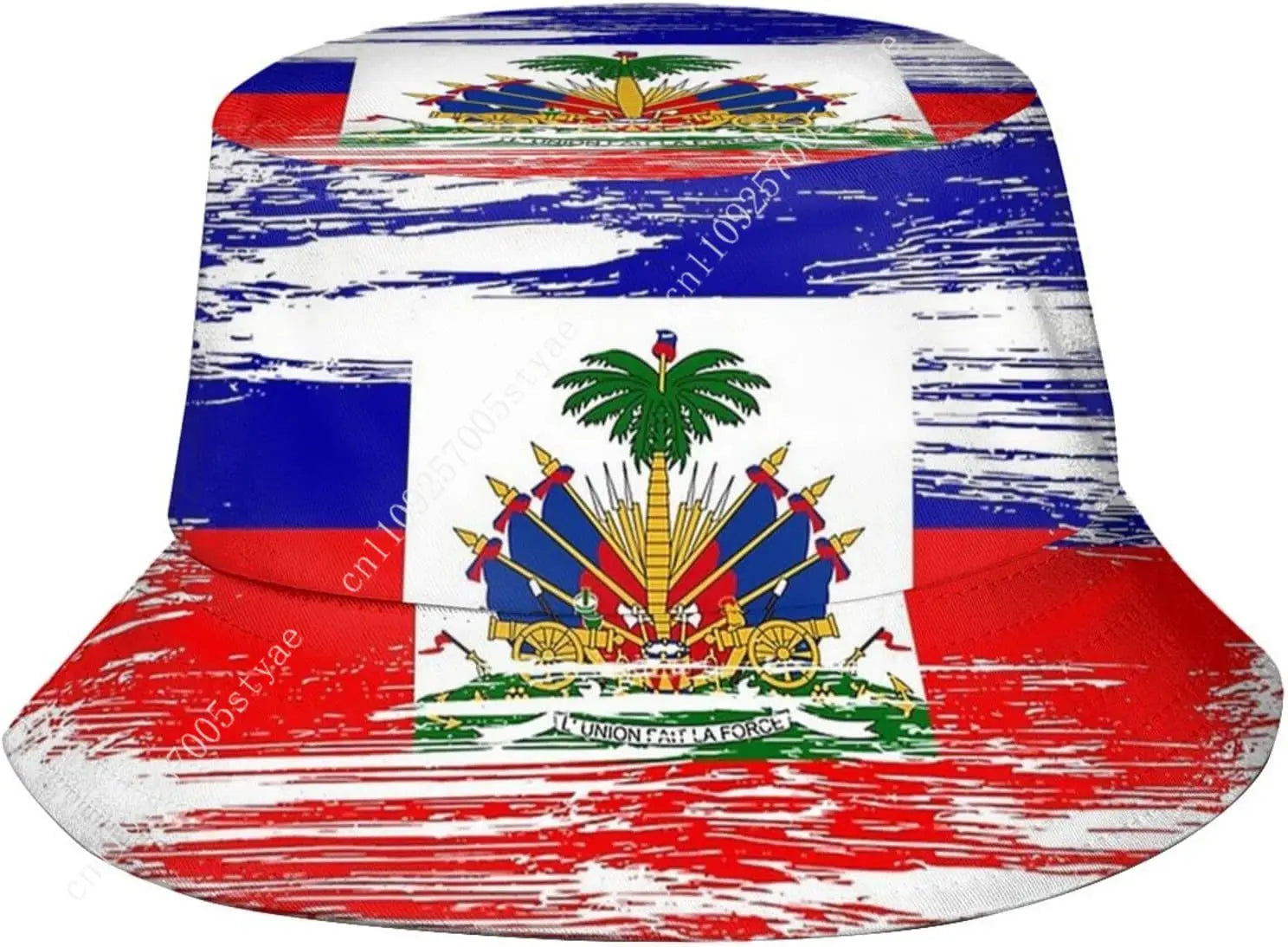 Haiti Flag Bucket Hat Men Women Haitian Outdoor Cap Fisherman