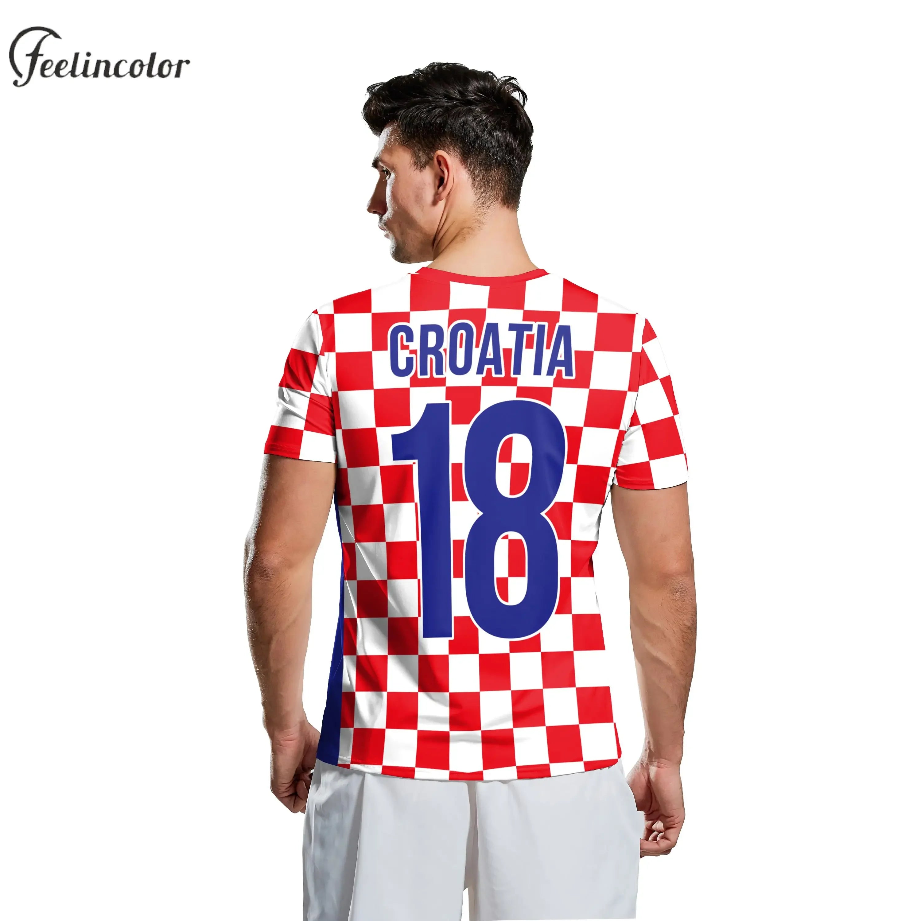 2026 Jersery Croatia T-Shirt for Men HR Flag Tee Shirts Fashion 18 Soccer Top Red White Grids Football Jerseys Unisex Clothing