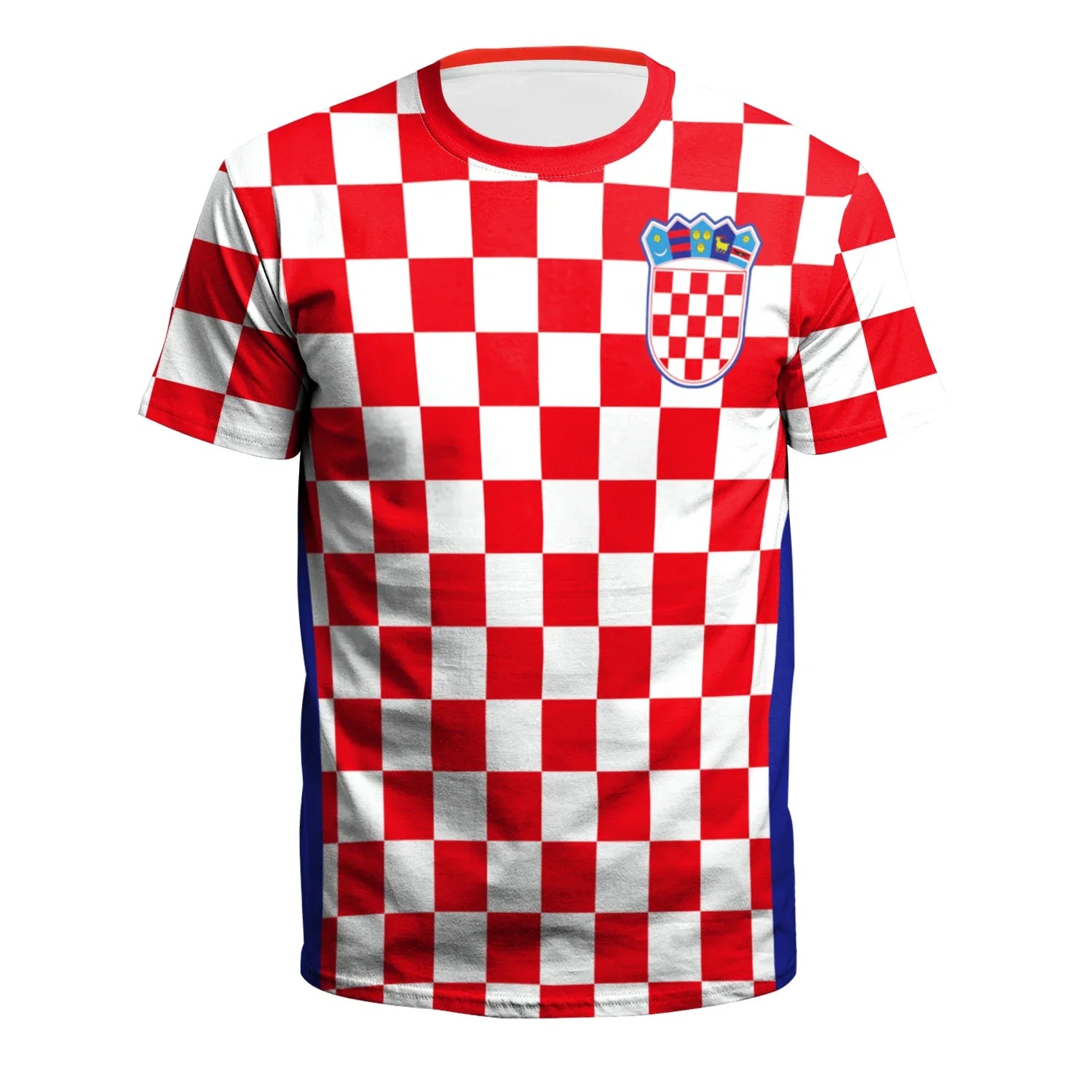 2026 Jersery Croatia T-Shirt for Men HR Flag Tee Shirts Fashion 18 Soccer Top Red White Grids Football Jerseys Unisex Clothing