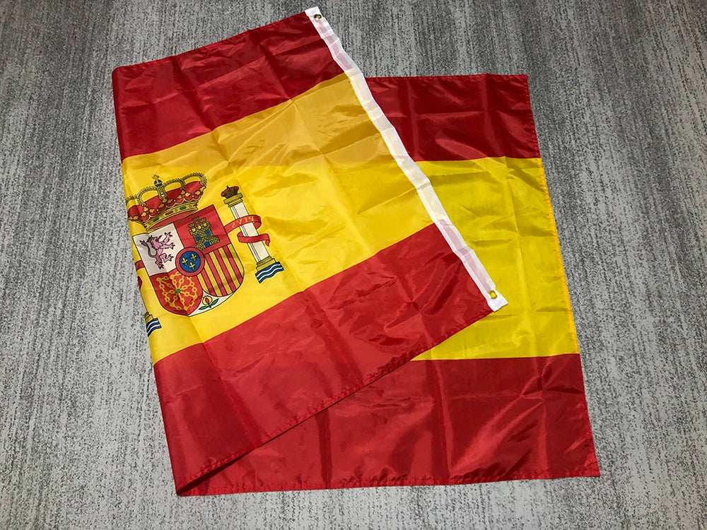 Spain National flag 60x90cm 90x150cm Polyester No Fade ESP ES Espana Spanish Flag hanging Banner for Celebration big flags