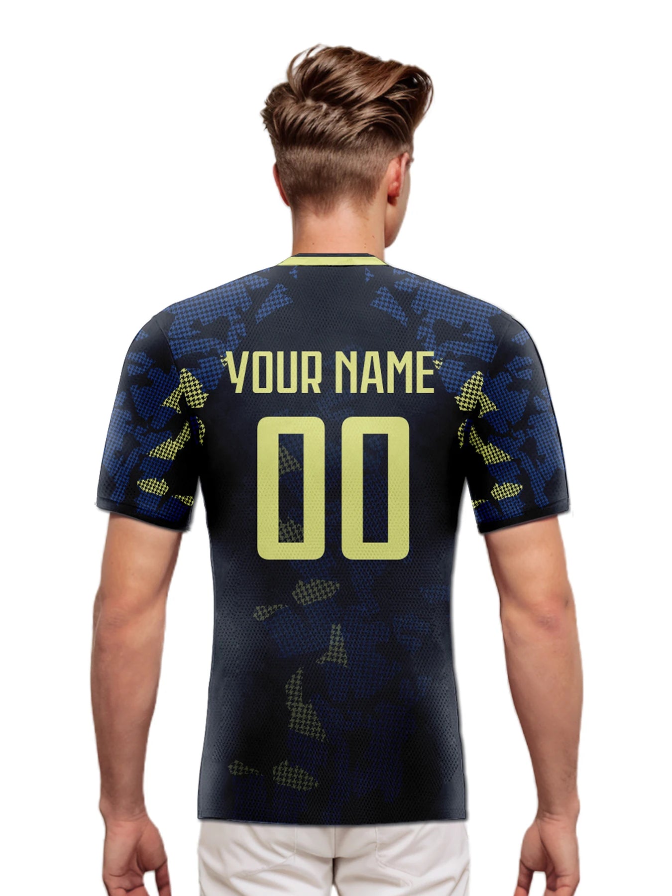 Custom Scotland Soccer Jersey Personalized Name Number, National Team Football Shirt V-Neck Flag Design for Men Youth Women