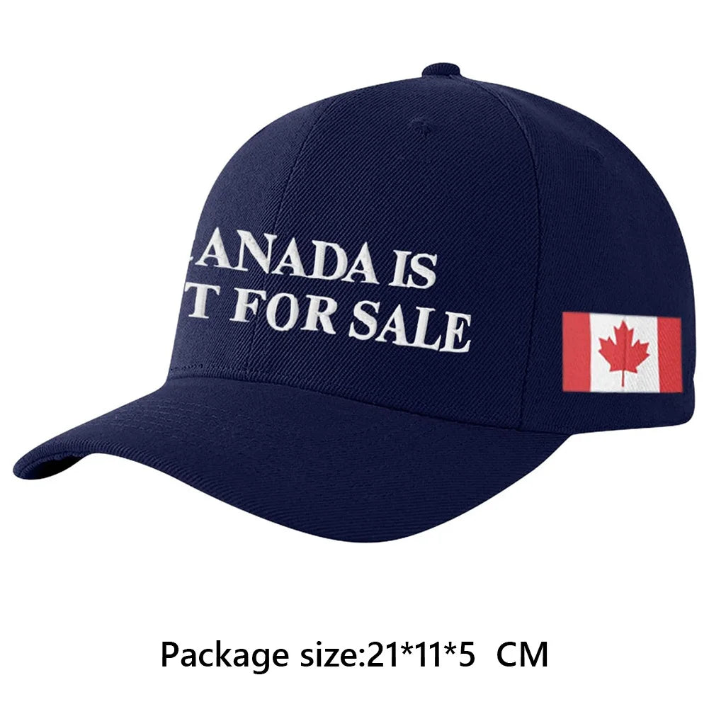 Canada Is Not For Sale Hat – Adjustable Vintage Baseball Cap, Canada Flag Streetwear Trucker Cap for Men & Women