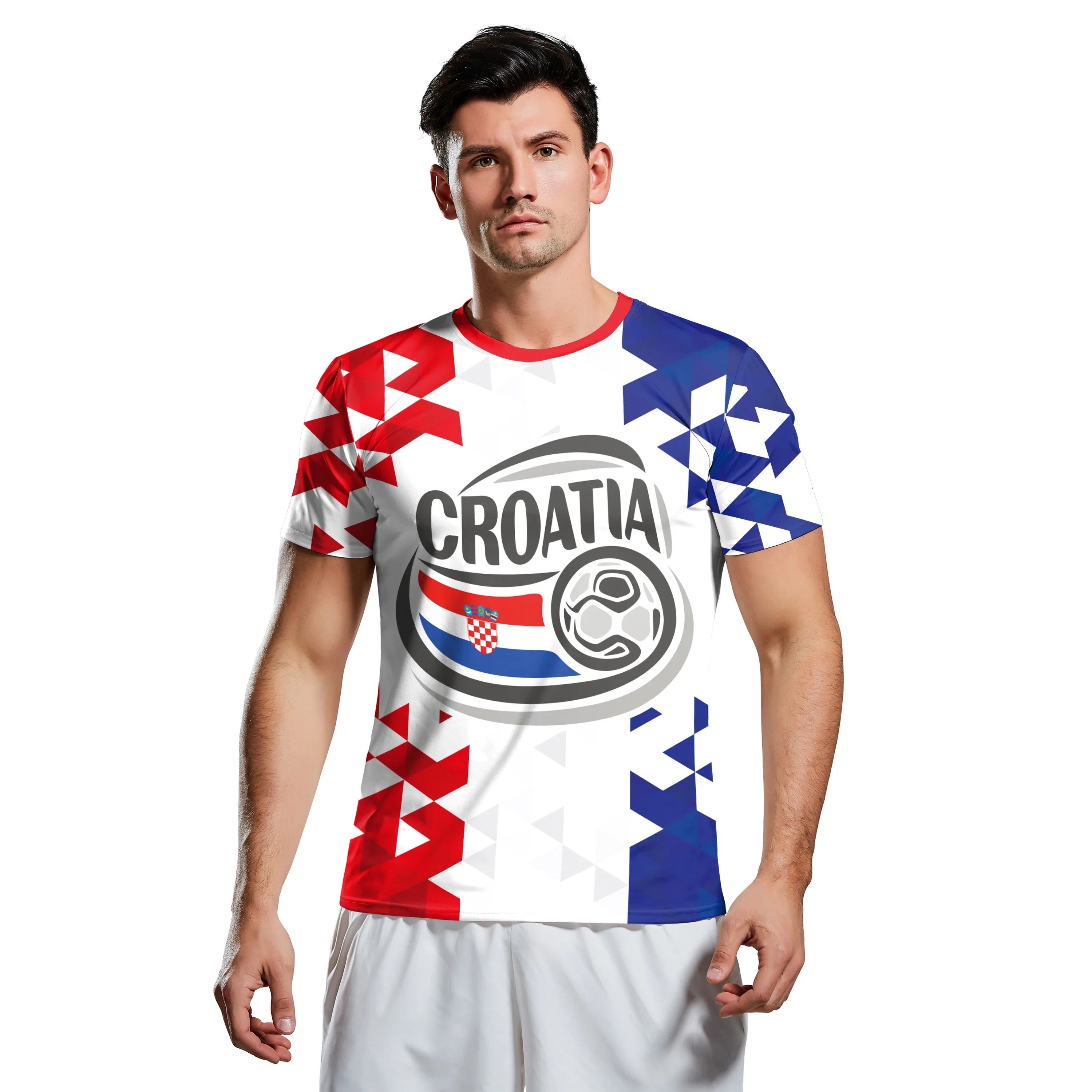2026 Jersery Croatia T-Shirt for Men HR Flag Tee Shirts Fashion 18 Soccer Top Red White Grids Football Jerseys Unisex Clothing