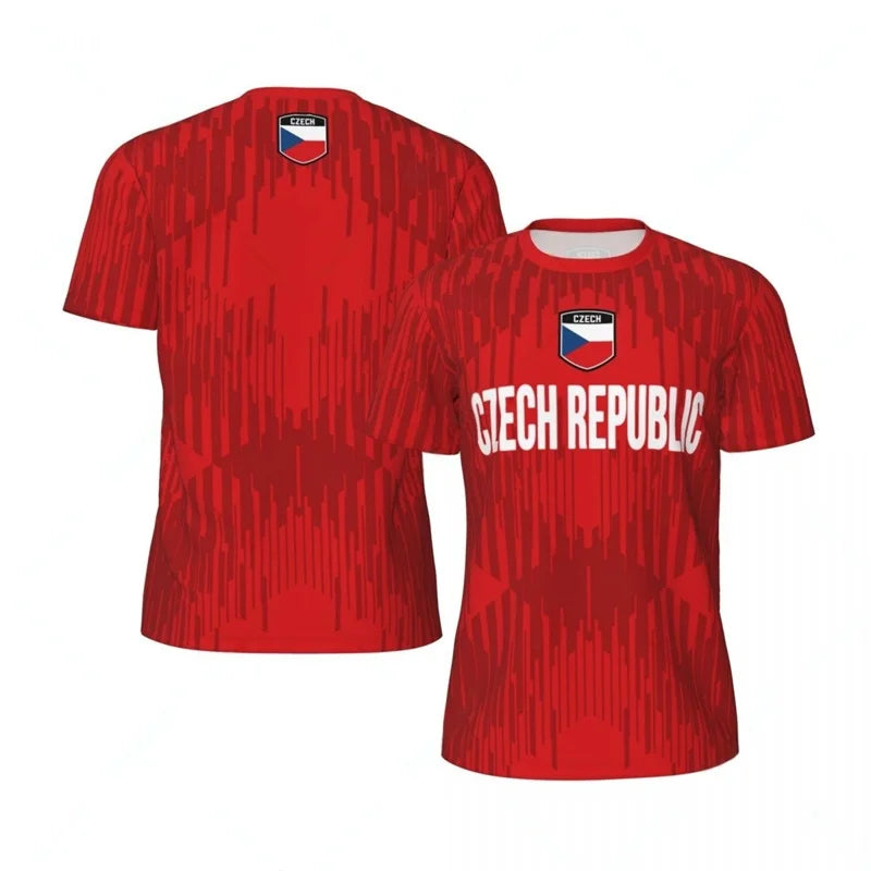 Czech Republic Graphic T-shirt For Men Loose Short Sleeve Summer Sports Fitness Tee Shirt Cool 3D Printed Football T Shirts