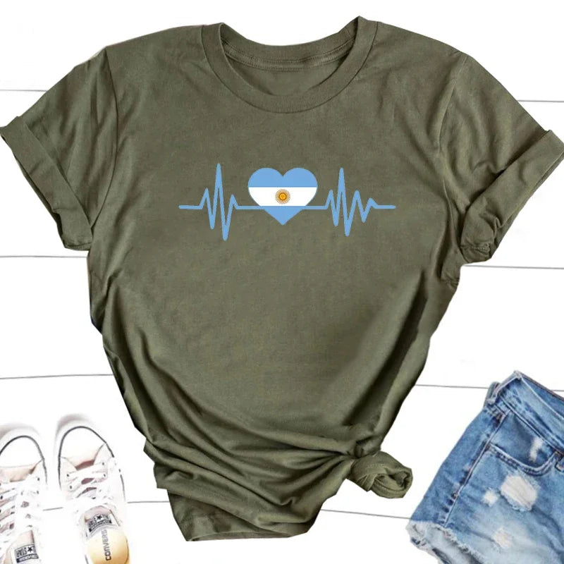 Argentina Tshirt – Unisex Cotton Tee for Men & Women | Casual Argentina Pride Graphic Shirt Top