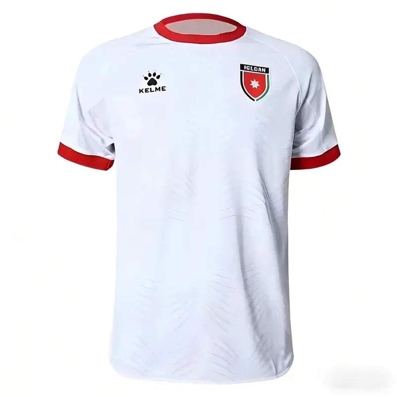 The Home Jersey of The Jordan National Men's Football Team The 2026 Season in Summer Short Sleeved Men T-shirt Family Kids Tees