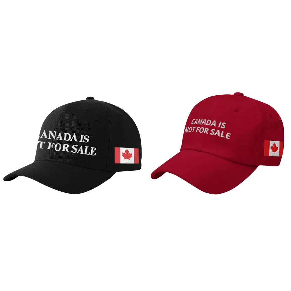 Canada Is Not For Sale Hat – Adjustable Vintage Baseball Cap, Canada Flag Streetwear Trucker Cap for Men & Women