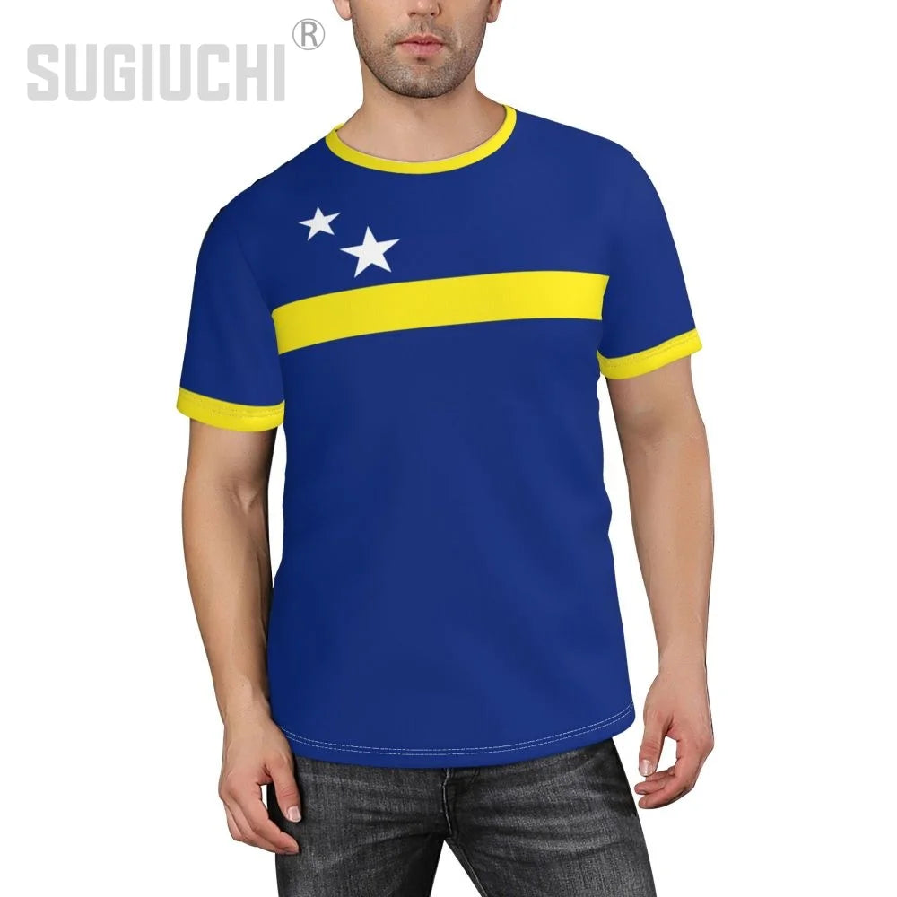 Custom Name Number Curaçao Flag 3D T-shirts For Men Women Tees team Clothes Soccer Football Fans Gift T shirt