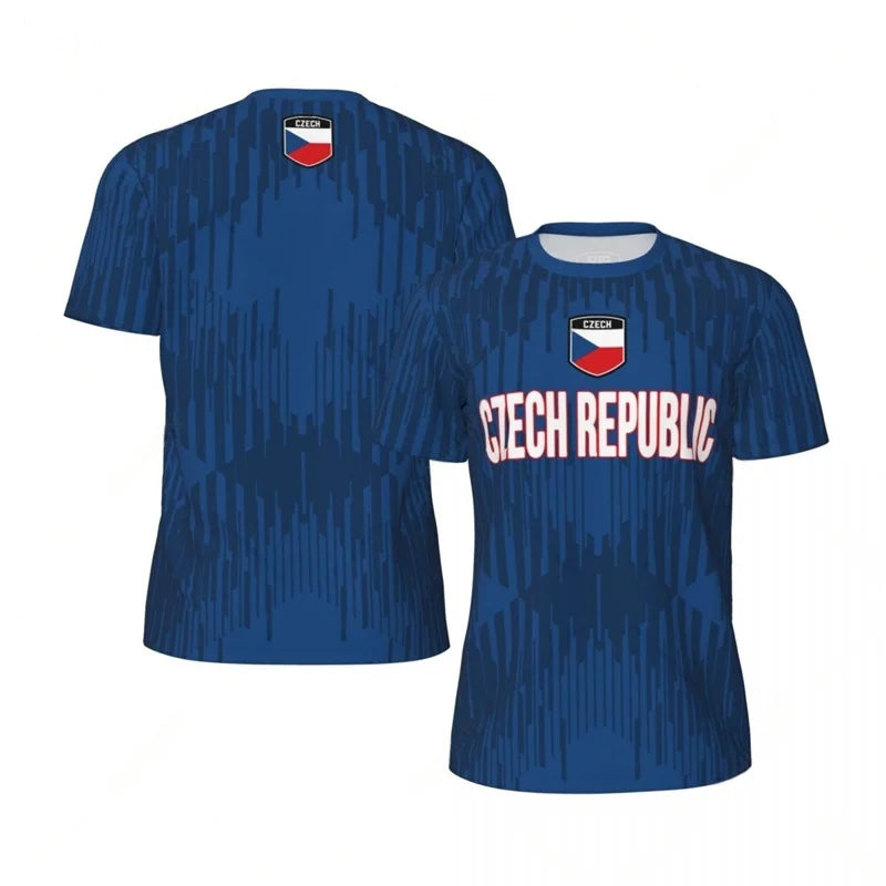 Czech Republic Graphic T-shirt For Men Loose Short Sleeve Summer Sports Fitness Tee Shirt Cool 3D Printed Football T Shirts