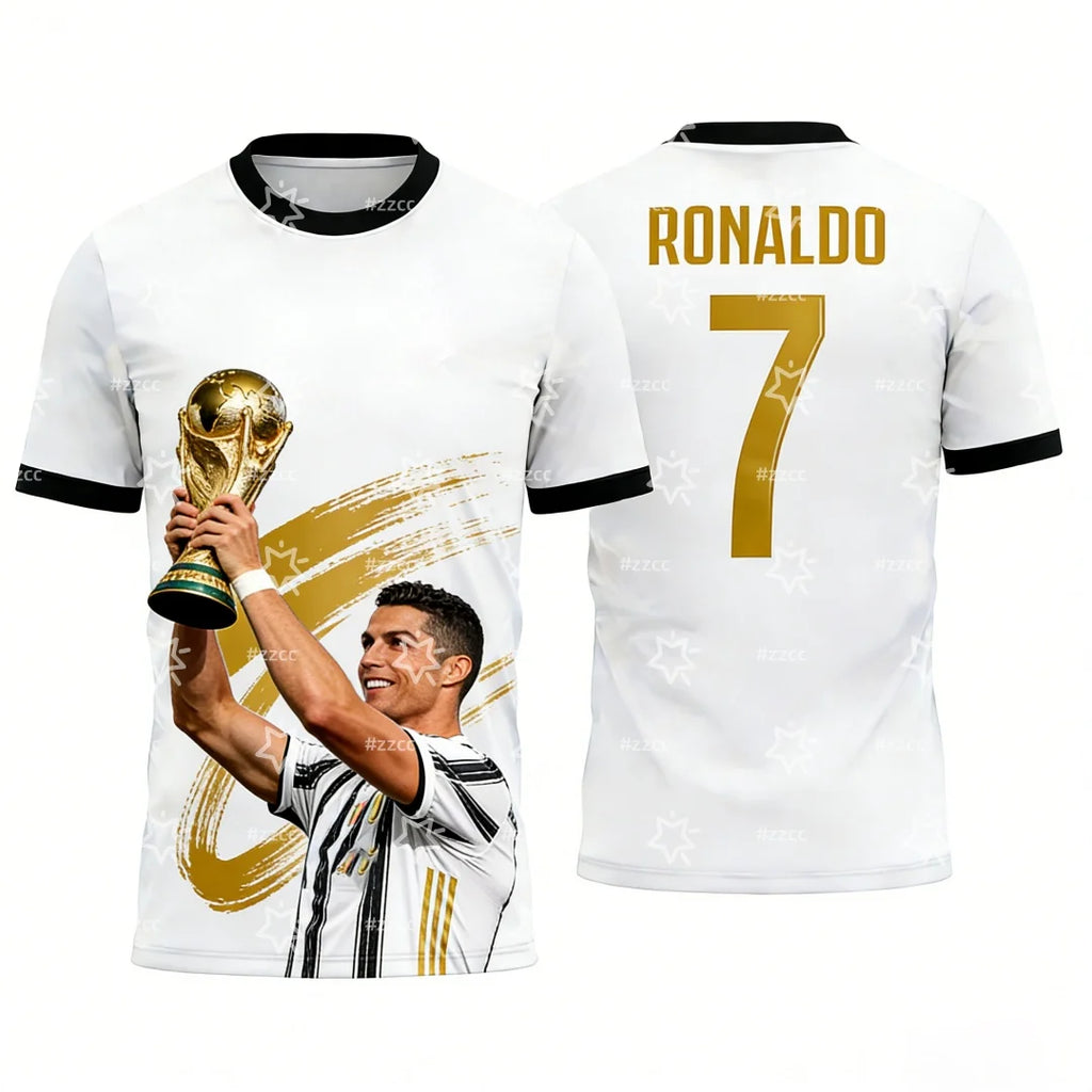 2026 RONALDO No. 7 Football Jersey Portugal Football fan gifts Summer Sports Men's T-Shirt Children's Clothing Tee Y2k Woman