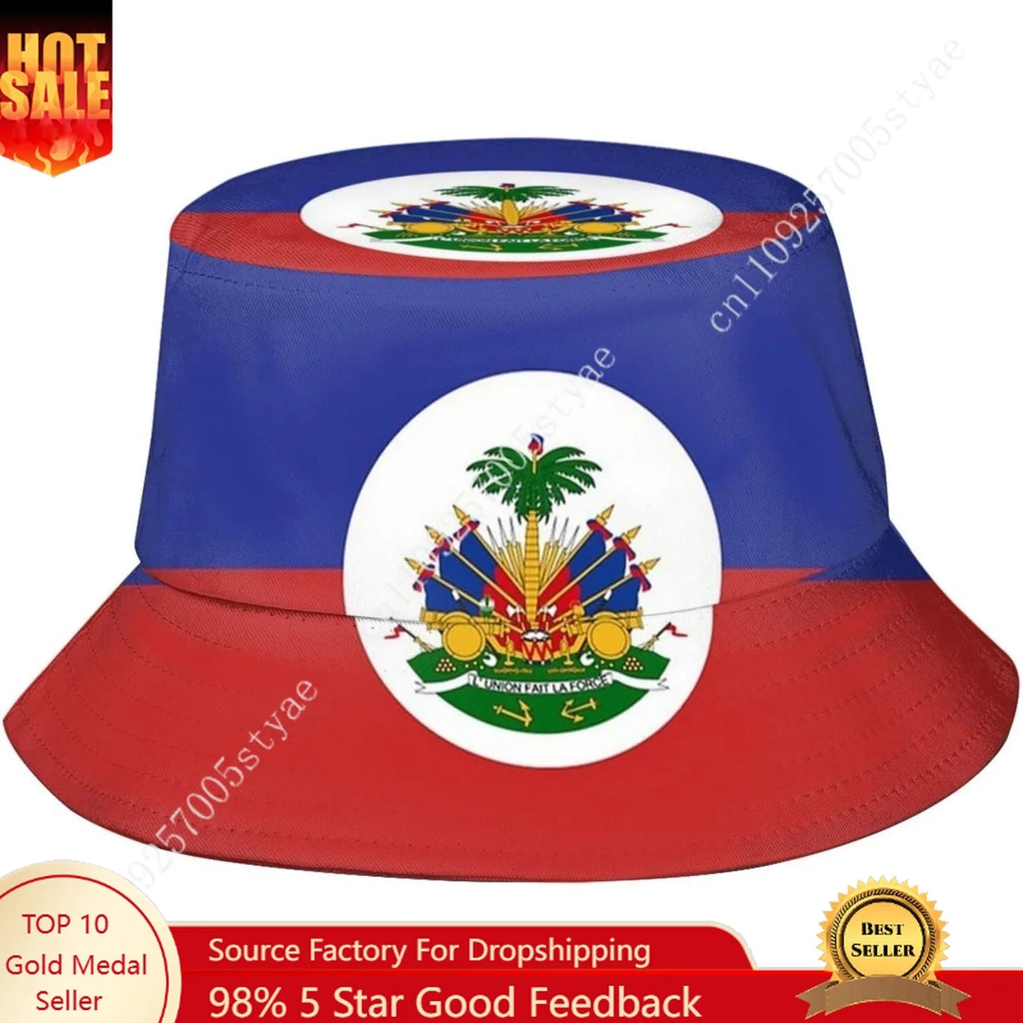 Haiti Flag Bucket Hat Men Women Haitian Outdoor Cap Fisherman