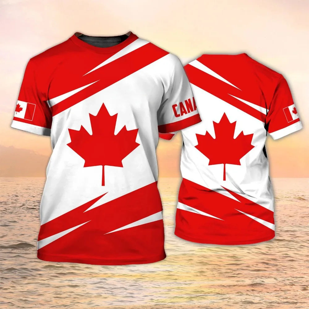 Canada Flag Maple Leaf T-Shirt – 2026 World Cup Canada Shirt, Canadian Soccer Jersey, Unisex Men Women Kids Football Tee Streetwear