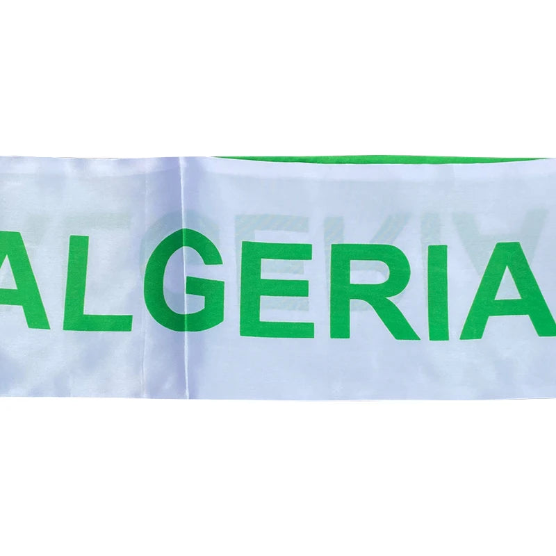 Algeria Flag Football Scarf – Satin Supporter Scarf (14×130cm)