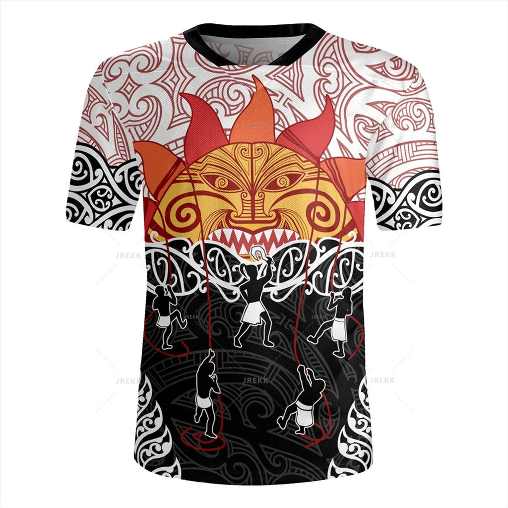 New Zealand Rugby-Jersey Silver Fern Flag Styles 3D Printed V Neck T Shirt NZ Jersey V-Neck T-Shirts Men Cool Short Sleeves Tees