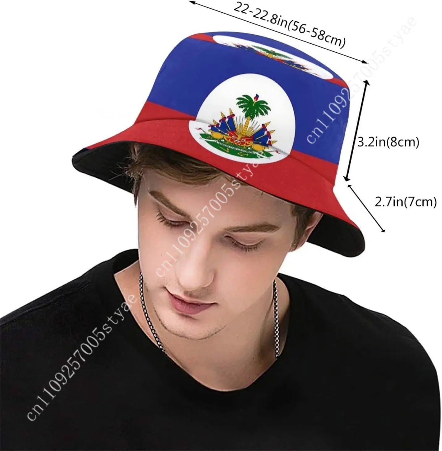 Haiti Flag Bucket Hat Men Women Haitian Outdoor Cap Fisherman
