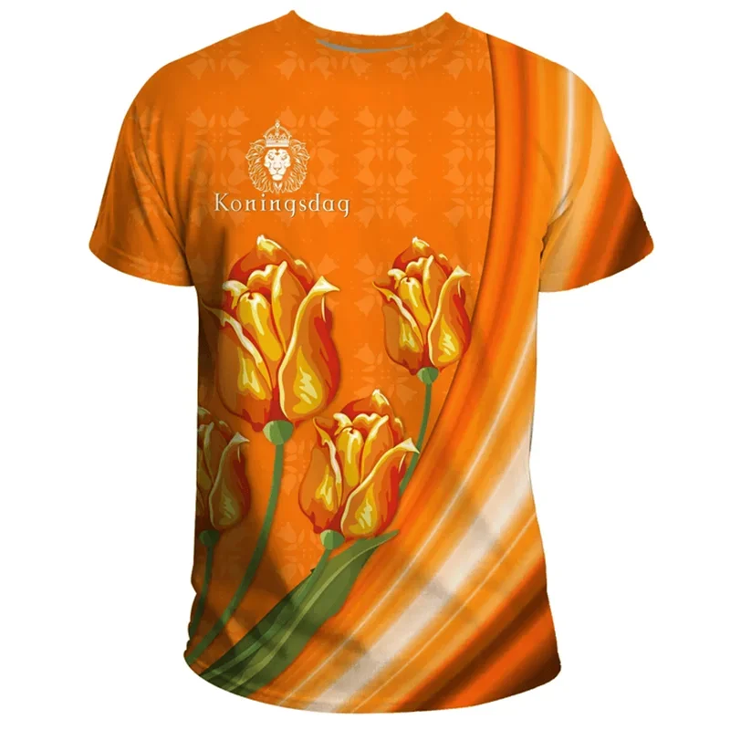 Team Shirt 2024 Football Jersey Netherlands Flag T Shirt Men 3D Printing Dutch T-Shirt Jersey Soccer Germany