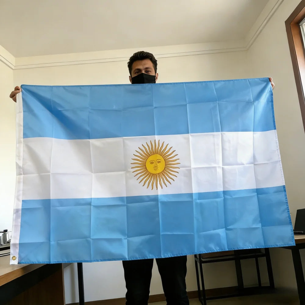 Argentina National Flag 150×90cm (3×5 FT) Polyester Flag – UV Resistant Double Stitched Indoor & Outdoor Decoration Banner
