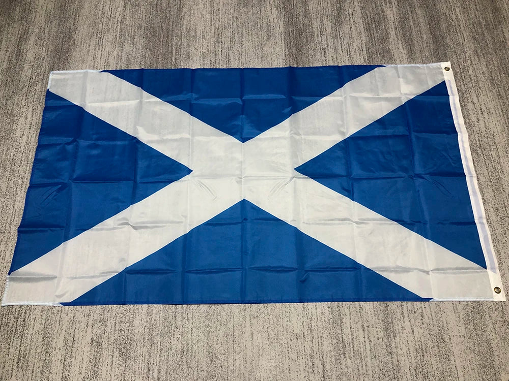 Scotland flag 90x150CM 3x5fts double penetration polyester Scottland Scotland Cross Flag Saint Andrew Banner For Decoration