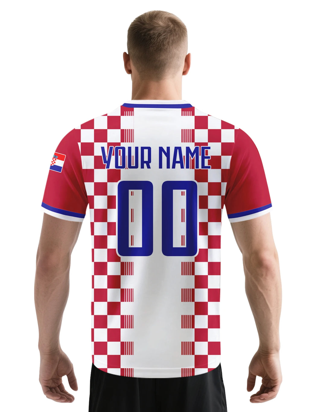 Custom Croatia Soccer Jersey Personalized Name Number Breathable V-neck Football National Team Shirt for Men Youth Women