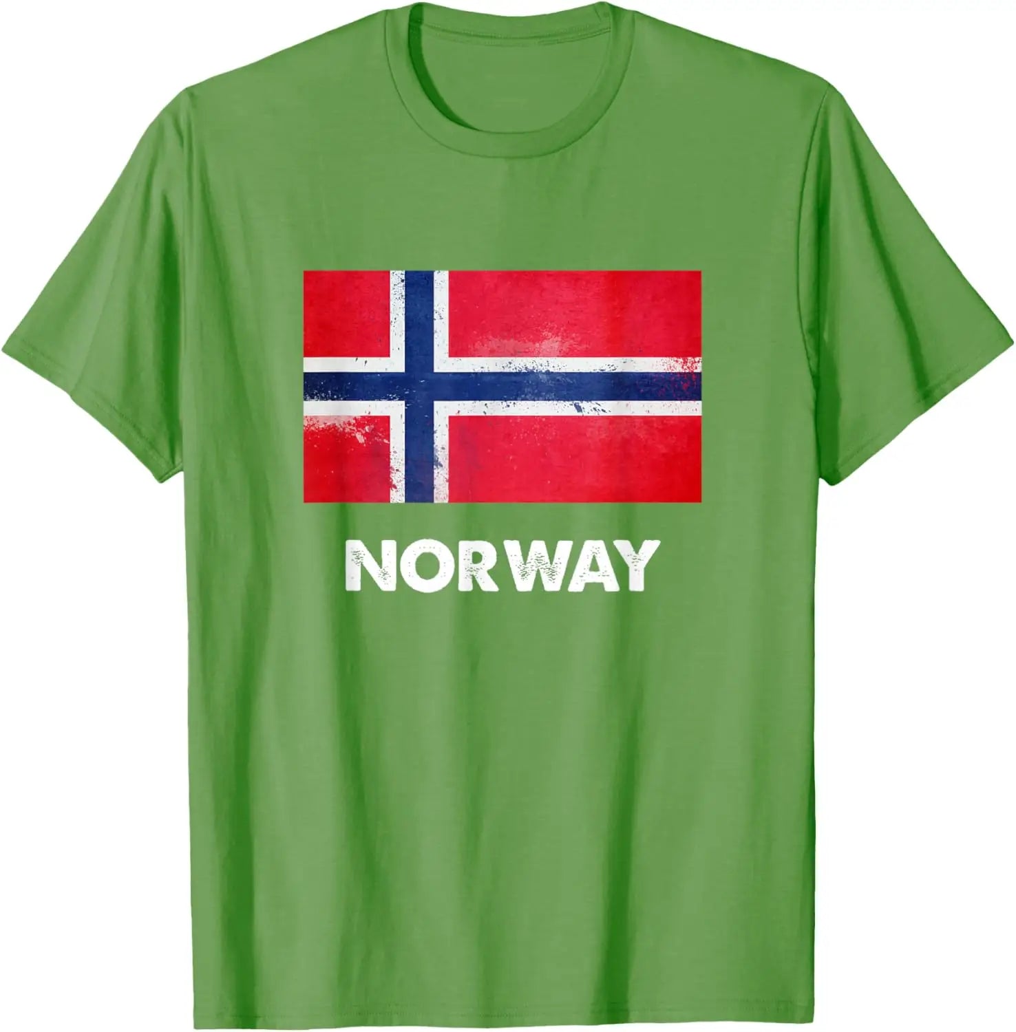 Norway Flag Graphic Short Sleeve T Shirt Patriotic Cotton Crew Neck Tee for Trip