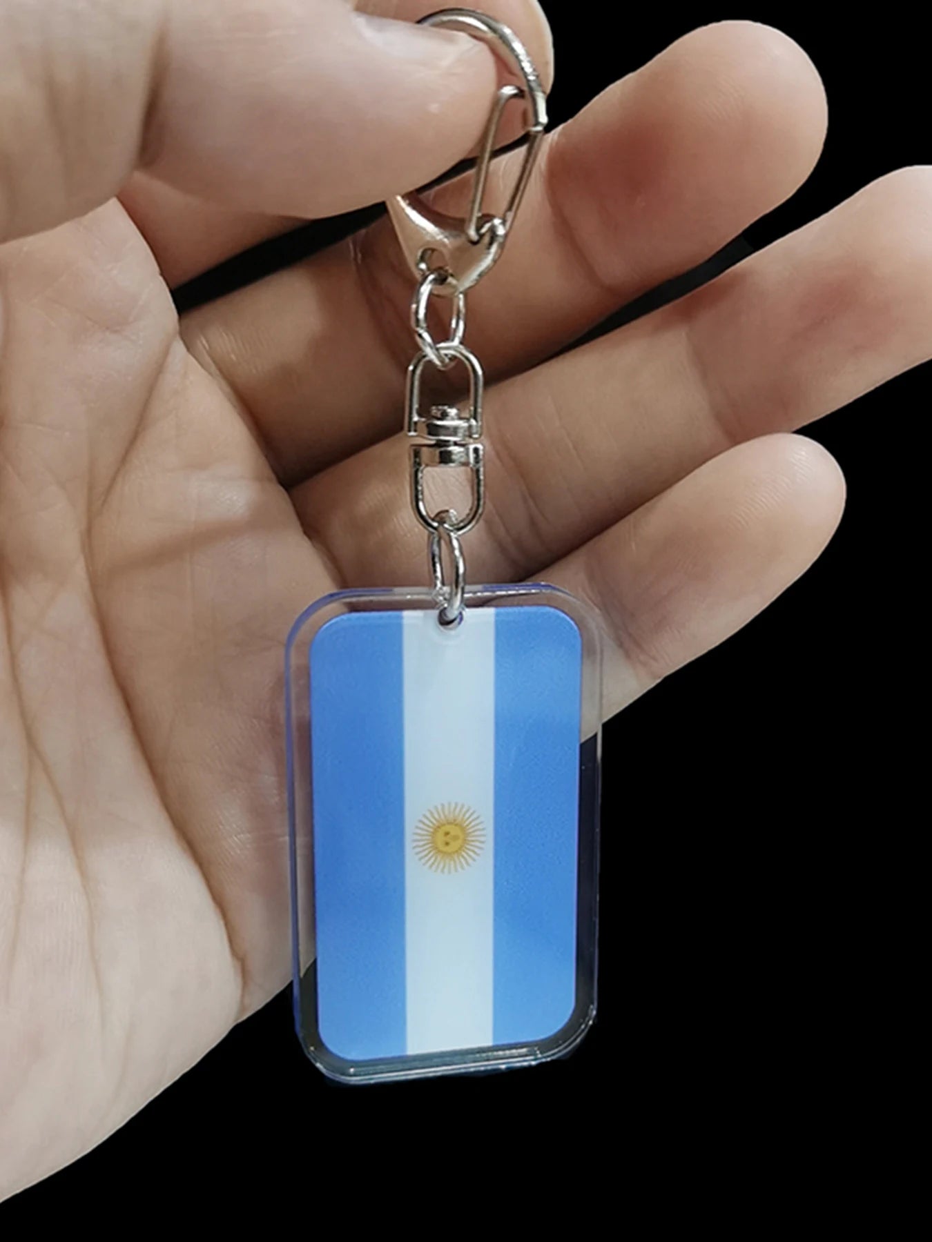 Argentina National Flag Acrylic Keychain – Trendy Bag Charm & Car Key Ring | Backpack Accessory Gift for Friends
