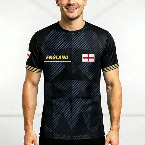 2026 New England Flag Soccer Jersey Fashion Streetwear Casual T Shirt Men Women O Neck Short Sleeve Football Training Tops